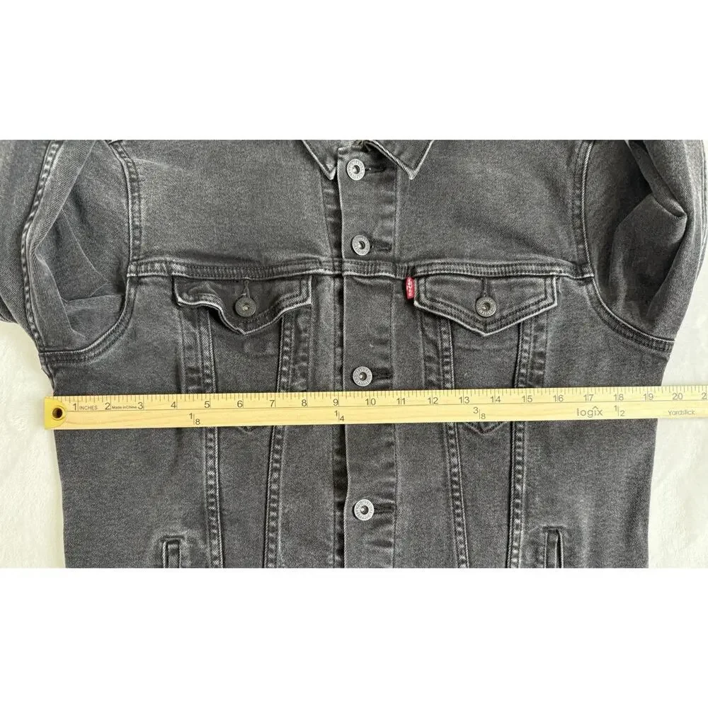 Levi's Black Denim Trucker Jacket - Picture 9 of 12